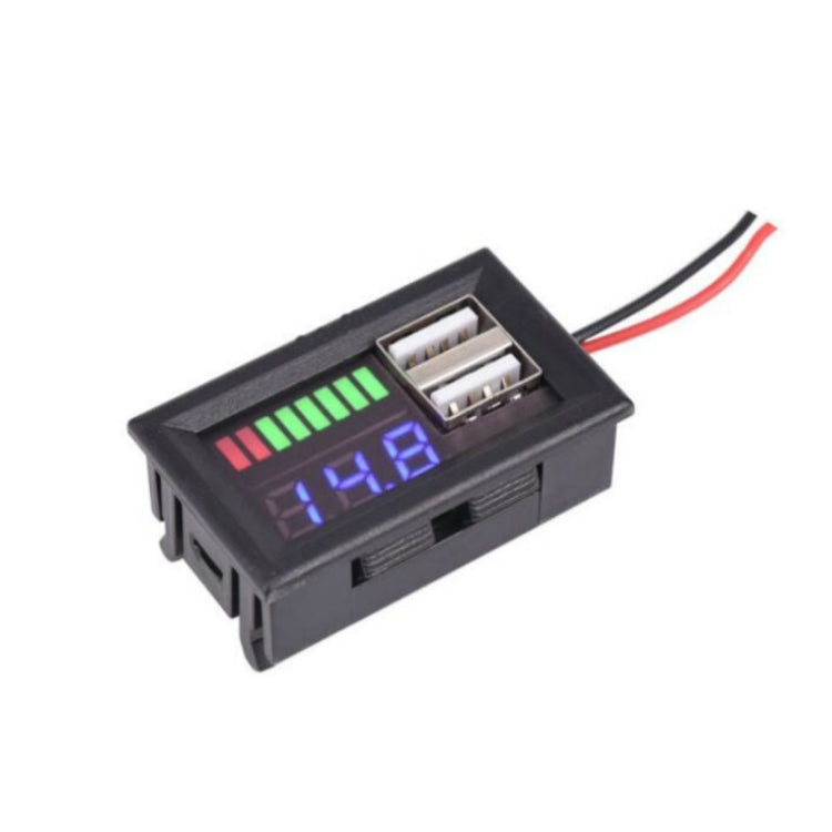 Misuratore di potenza con doppia uscita USB per auto 12V