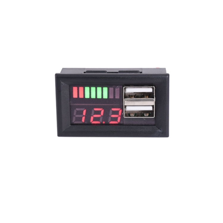 Misuratore di potenza con doppia uscita USB per auto 12V
