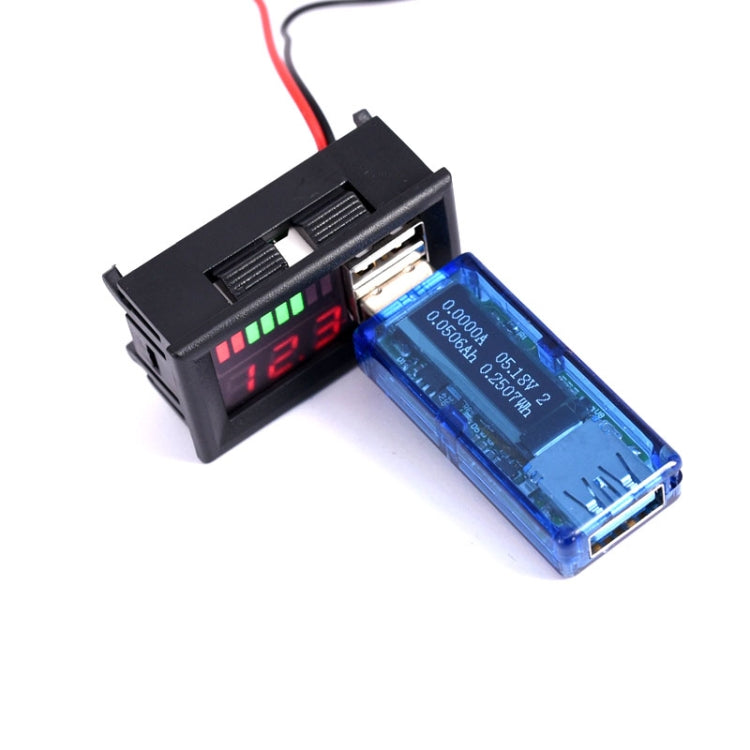 DL-USB-02 Testa del misuratore di potenza del display della tensione della batteria per auto 12V Testa integrata Doppia uscita USB Conversione di tensione 5V2A, DL-USB-02 12V