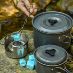 Fornello da picnic all'aperto Mini fornello ad alcool portatile in acciaio inossidabile con coperchio