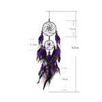 Artigianato di tessitura creativa Perline di piume viola Acchiappasogni Gioielli da appendere a parete, Purple Feather  Beads Dream Catcher