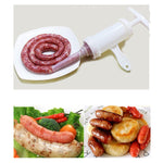 2 pezzi macchina per salsicce riempitrice per carne riempitrice per salumi azionata a mano, 12x17x19cm