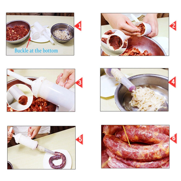 2 pezzi macchina per salsicce riempitrice per carne riempitrice per salumi azionata a mano, 12x17x19cm