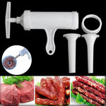 2 pezzi macchina per salsicce riempitrice per carne riempitrice per salumi azionata a mano, 12x17x19cm