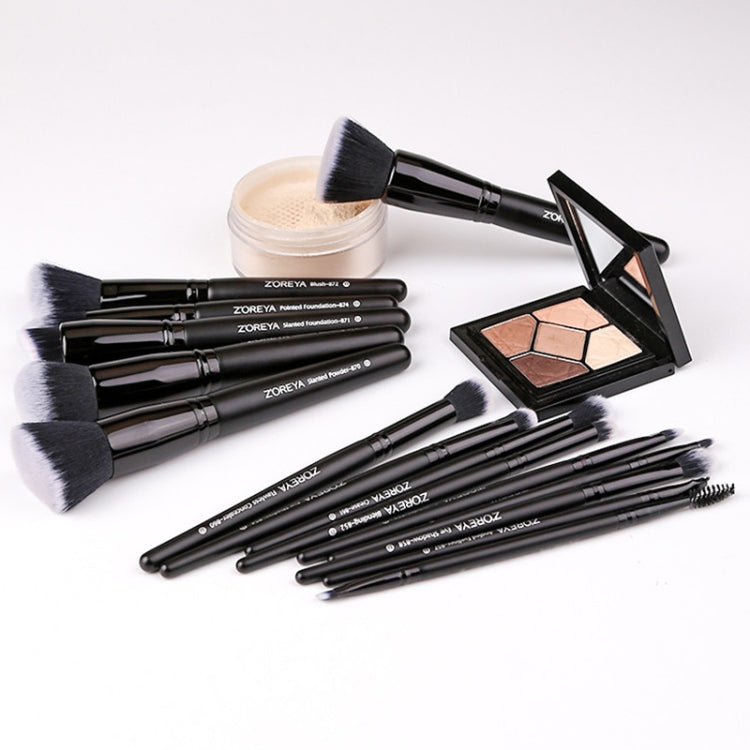 Zoreya Marca Set di pennelli per trucco con setole sintetiche morbide Strumenti per il trucco degli occhi Pennelli per fondotinta neri senza crudeltà