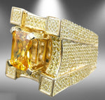 Anello da uomo lussuoso con zirconi microincrostati