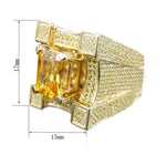 Anello da uomo lussuoso con zirconi microincrostati