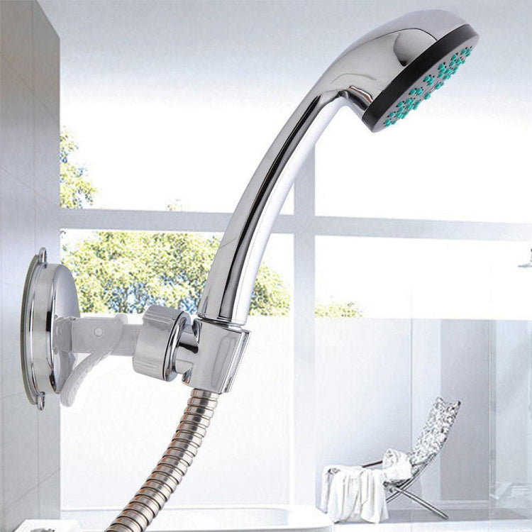 Supporto per soffione doccia, staffa di aspirazione regolabile per montaggio a parete, cromata, Fully Plated