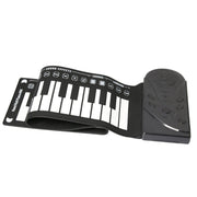 Pianoforte portatile a 49 tasti arrotolato a mano con corno. Principianti per bambini che praticano il pianoforte elettronico, 49-Key Hand-Rolled Piano