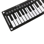 Pianoforte portatile a 49 tasti arrotolato a mano con corno. Principianti per bambini che praticano il pianoforte elettronico, 49-Key Hand-Rolled Piano
