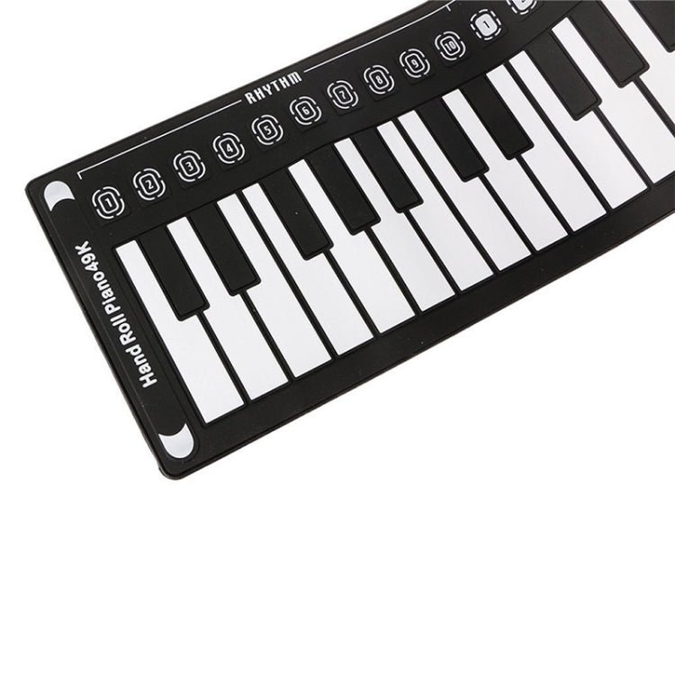 Pianoforte portatile a 49 tasti arrotolato a mano con corno. Principianti per bambini che praticano il pianoforte elettronico, 49-Key Hand-Rolled Piano