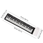Pianoforte portatile a 49 tasti arrotolato a mano con corno. Principianti per bambini che praticano il pianoforte elettronico, 49-Key Hand-Rolled Piano