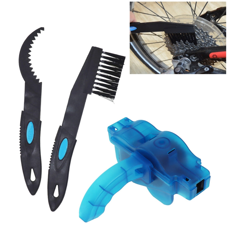 Strumento pulizia catena bici con set spazzole 3 pezzi