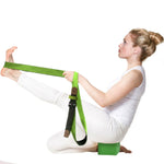 Fascia di resistenza in cotone con doppia fascia elastica per yoga, dimensioni: 300 x 3,8 cm, 300x3.8cm