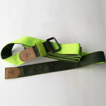 Fascia di resistenza in cotone con doppia fascia elastica per yoga, dimensioni: 300 x 3,8 cm, 300x3.8cm