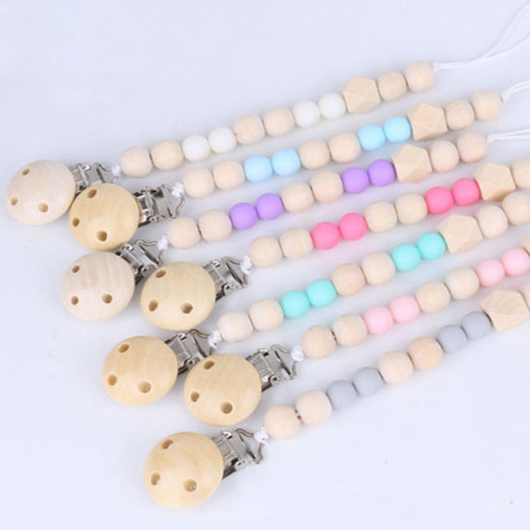 3 PCS Catena per clip per ciuccio per bambini Supporto in legno Clip per ciuccio per ciuccio Guinzaglio per capezzoli per l'alimentazione infantile
