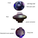 Proiettore a LED per cielo stellato con onda d'acqua, telecomando USB, controllo vocale Bluetooth, luce laser rotante a sfera magica