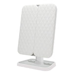 Specchio per trucco quadrato triplo a LED semplice ed elegante, Plug-in Monochrome Lamp, Charging Model Monochrome Lamp, Charging Model Three-color Light