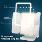 Specchio per trucco quadrato triplo a LED semplice ed elegante, Plug-in Monochrome Lamp, Charging Model Monochrome Lamp, Charging Model Three-color Light