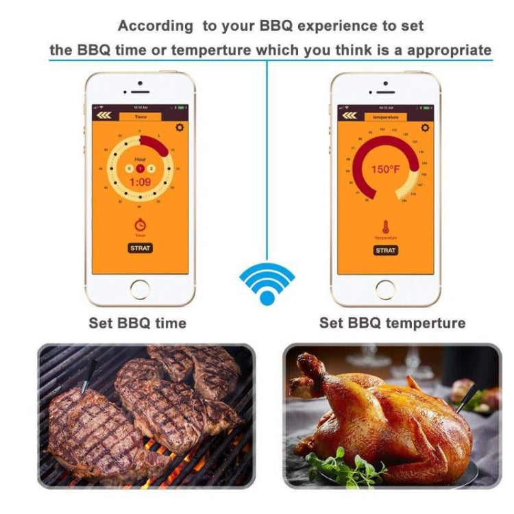 Termometro da forno per alimenti intelligente senza fili Bluetooth da cucina per barbecue, Food Temperature Range: 0-100 degree