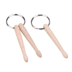 Mini bacchette portachiavi bacchette di faggio regalo di musica a percussione