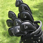 Set di berretti da golf in pelle PU 12 in 1, Black Litchi Texture