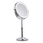 Specchio ingranditore sollevabile con specchio per trucco luminoso a LED rotondo bifacciale da tavolo, Plane + 3 Times Magnification(7-inch Battery Model), Plane + 5 Times Magnification(7-inch Battery Model)                                             ...