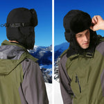 Cappello da sci invernale con circonferenza della testa regolabile imbottito per esterni Cappelli da volo con protezione per le orecchie calde, Black Black Fur, Black Brown Fur, Dark Blue Black Fur, Dark Blue Brown Fur, Gray Black Fur, Gray Brown Fur  ...