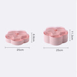 Scatola portaoggetti per frutta secca trasparente per caramelle nuziali a forma di fiore, Single Layer, Double Layer