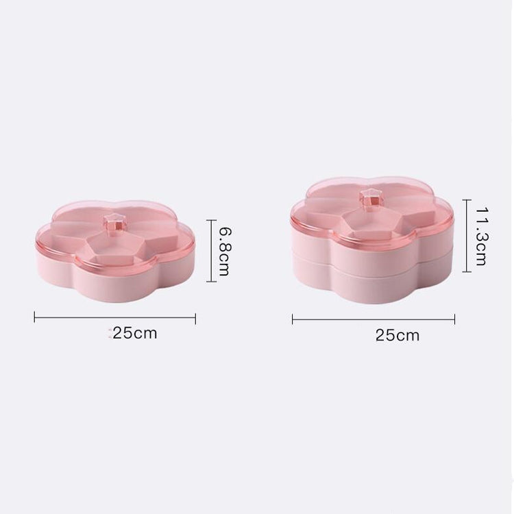 Scatola portaoggetti per frutta secca trasparente per caramelle nuziali a forma di fiore, Single Layer, Double Layer