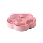 Scatola portaoggetti per frutta secca trasparente per caramelle nuziali a forma di fiore, Single Layer, Double Layer