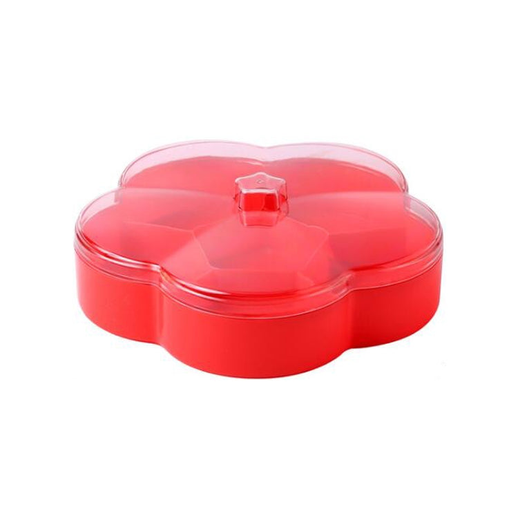 Scatola portaoggetti per frutta secca trasparente per caramelle nuziali a forma di fiore, Single Layer, Double Layer