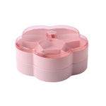 Scatola portaoggetti per frutta secca trasparente per caramelle nuziali a forma di fiore, Single Layer, Double Layer