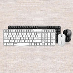Set tastiera e mouse wireless Rapoo X1800S da 2,4 GHz, Black, White