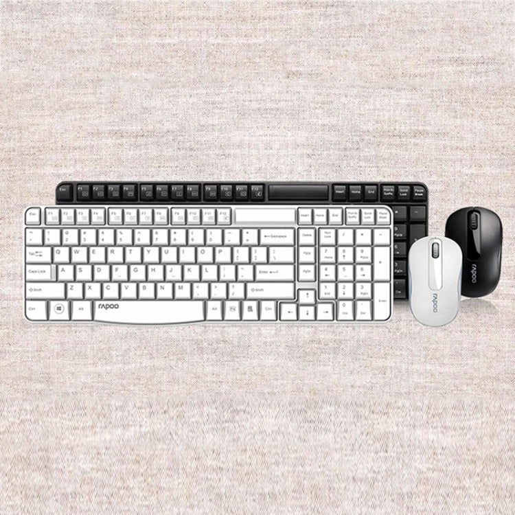 Set tastiera e mouse wireless Rapoo X1800S da 2,4 GHz, Black, White