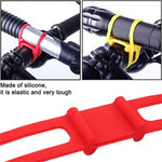 5 pz cinturino in silicone mountain road bike torcia telefono torcia fasciatura elastica supporto per luce per bicicletta