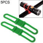 5 pz cinturino in silicone mountain road bike torcia telefono torcia fasciatura elastica supporto per luce per bicicletta