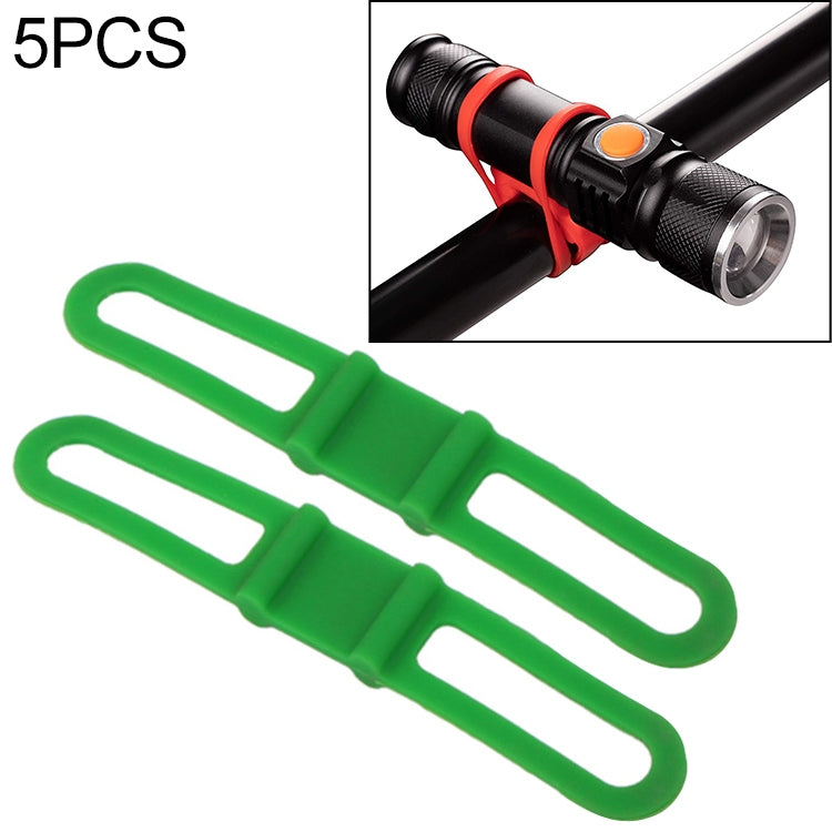 5 pz cinturino in silicone mountain road bike torcia telefono torcia fasciatura elastica supporto per luce per bicicletta