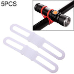 5 pz cinturino in silicone mountain road bike torcia telefono torcia fasciatura elastica supporto per luce per bicicletta