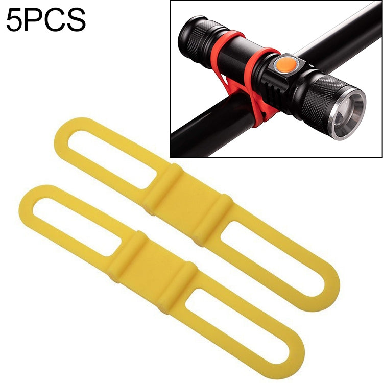 5 pz cinturino in silicone mountain road bike torcia telefono torcia fasciatura elastica supporto per luce per bicicletta