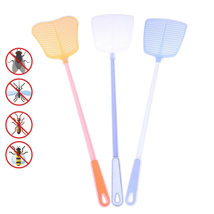Scacciamosche scacciamosche con manico lungo in plastica per uso domestico, 4 pezzi, consegna colore casuale, 1PC