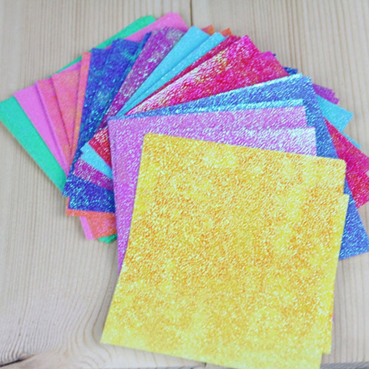 3 pezzi quadrati di carta pieghevole flash su un solo lato, decorazione artigianale per scrapbooking fai da te fatta a mano per bambini, 7 x 14cm (50sheets), 10 x 10cm (50sheets), 15 x 15cm (50sheets)