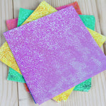 3 pezzi quadrati di carta pieghevole flash su un solo lato, decorazione artigianale per scrapbooking fai da te fatta a mano per bambini, 7 x 14cm (50sheets), 10 x 10cm (50sheets), 15 x 15cm (50sheets)