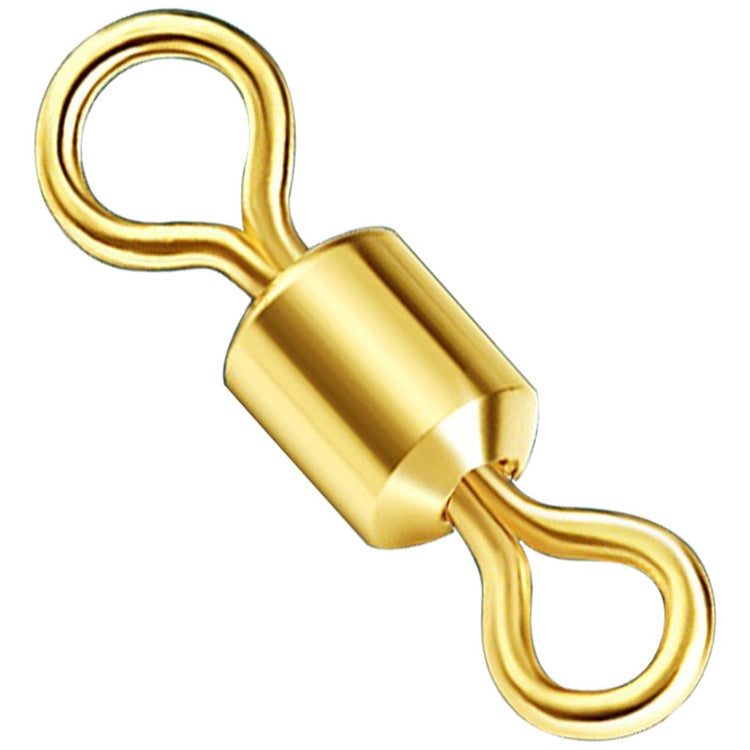Forniture per attrezzatura da pesca da 100 pezzi Zimu Swivel Accessori da pesca girevoli placcati in oro, Length 1.1cm, Length 1.0cm, Length 0.9cm, Length 0.8cm