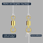 Forniture per attrezzatura da pesca da 100 pezzi Zimu Swivel Accessori da pesca girevoli placcati in oro, Length 1.1cm, Length 1.0cm, Length 0.9cm, Length 0.8cm