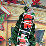 3 pezzi di scala con ciondolo natalizio, albero di bambole di Babbo Natale, ornamenti di Capodanno