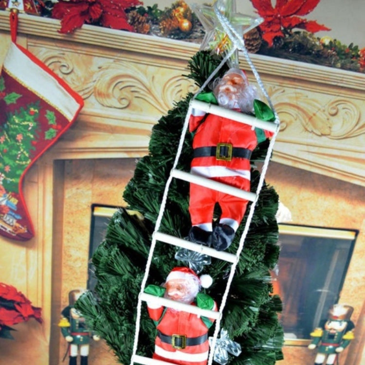 3 pezzi di scala con ciondolo natalizio, albero di bambole di Babbo Natale, ornamenti di Capodanno