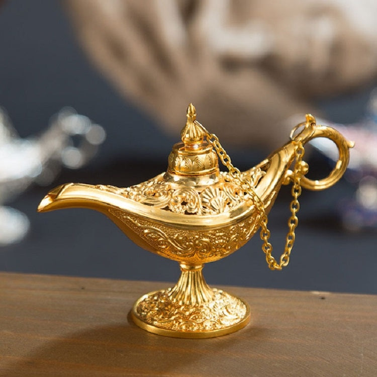 Lampada magica di Aladino Artigianato in metallo Lampada dei desideri Aromaterapia Regalo di decorazione creativa per la casa
