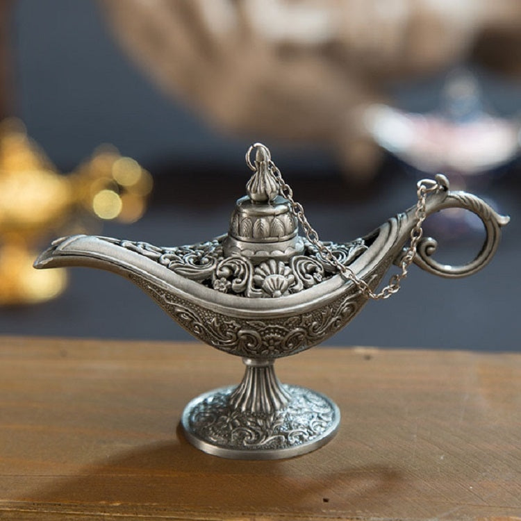Lampada magica di Aladino Artigianato in metallo Lampada dei desideri Aromaterapia Regalo di decorazione creativa per la casa