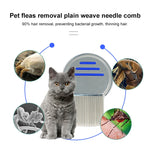 Pettine per animali domestici Pettine per pulizia pulci per cani Pettine con ago filettato in acciaio inossidabile Prodotti di bellezza per la rimozione